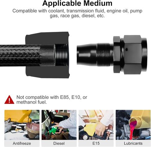 4AN Fuel Line Hose Fitting Kit, 4AN CPE Nylon Braided Fuel Line Kit 16FT in Saudi Arabia