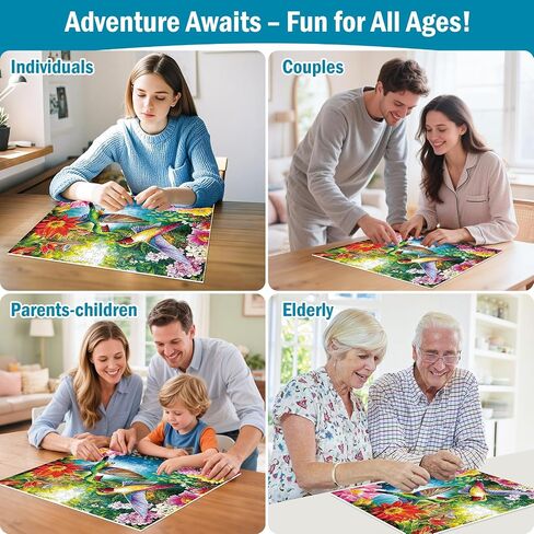 300 Piece Puzzles for Adults, Mystical Mushroom Fantasy Village Jigsaw Puzzle for Children Elderly, Large Piece Fun Fairy Puzzle for Kids Ages 8-10 10-12,Cool Puzzles,Family Game Great Gift 20.5*15in in Kuwait