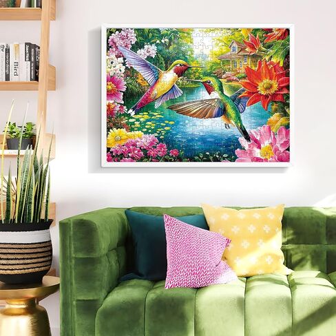 300 Piece Puzzles for Adults, Mystical Mushroom Fantasy Village Jigsaw Puzzle for Children Elderly, Large Piece Fun Fairy Puzzle for Kids Ages 8-10 10-12,Cool Puzzles,Family Game Great Gift 20.5*15in in Kuwait