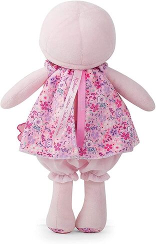 Kaloo Tendresse My First Fabric Doll Fleur K 7" Soft Plush Figure in Pink Floral Dress with Baby Safe Embroidered Face Machine Washable for Ages 0+ in Saudi Arabia