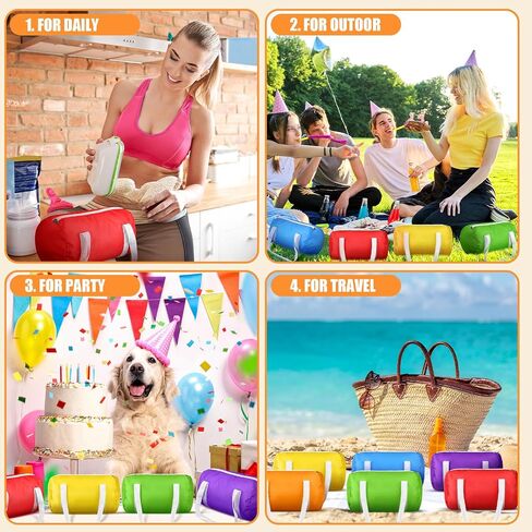 Sweetude 6 Pack Small Party Favor Bags Duffle 10×8 Inch Reusable Gift Bags with Handles Canvas Colorful for Birthday Party School Team Events in Saudi Arabia