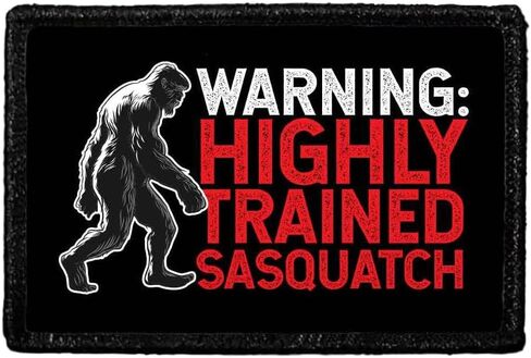 Alien & Bigfoot Shaking Hands | Hook and Loop Attach for Hats, Jeans, Vest, Coat | 2x3 in | by Pull Patch in Saudi Arabia