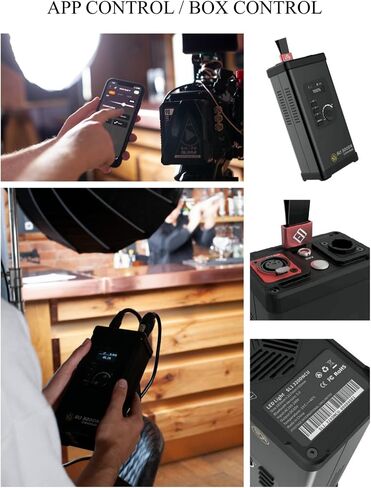 IFOOTAGE 60DN LED Video Light, Ultra Color Accuracy CRI 98/SSI 84, 70W / 12,200 Lux @ 3.3' 12200 Continuous Output Lighting, Supports Mobile Charging, APP Control in Saudi Arabia