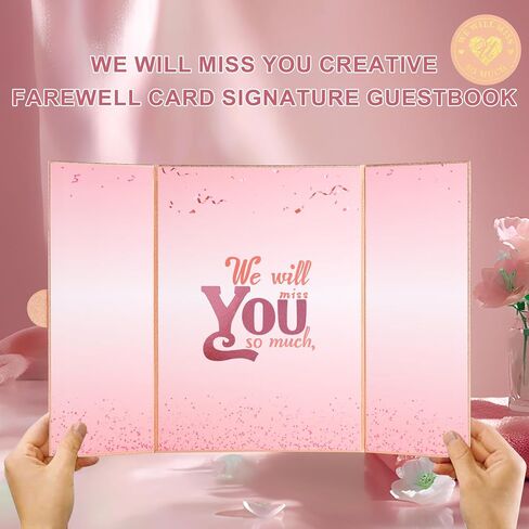 Blue Silver Farewell Decorations Party Supplies We Well Miss You Goodbye Card Sign Farewell gifts For Coworkers Creative Good Luck Card Large Thank You Card in Saudi Arabia