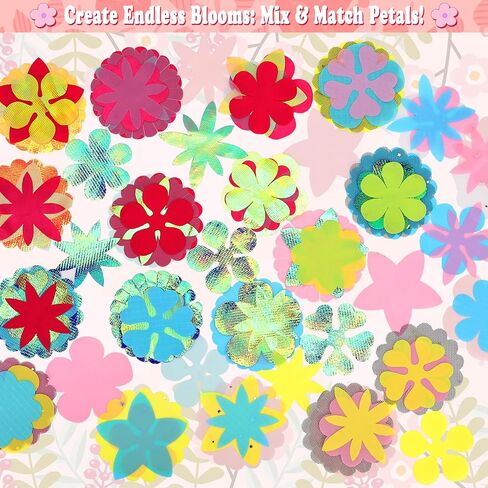 216PCS Fabric Flower Bouquets Toys, Summer Crafts for Kids Ages 3-12, DIY Flower Bouquet Kit, Girls & Boys Birthday Gift Ideas, Creative Preschool Learning Educational Toys in Saudi Arabia