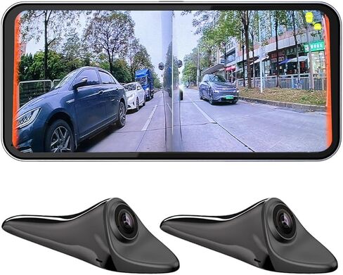 Car Blind Spot Camera and Car Blind Spot Display System, Blind Spot Driving Recorder, BSD Blind Spot Warning Assistance, Blind Spot Monitoring BSM Camera Monitoring System CMS(Silver) in Saudi Arabia