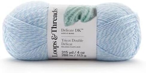 Delicate DK Yarn by Loops & Threads - Yarn for Knitting, Crochet, Weaving, and Arts & Crafts - Pink, Acrylic Yarn, 4 oz in Kuwait