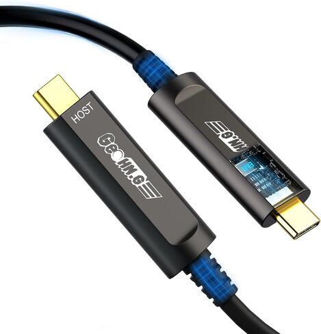 كابل USB C الألياف البصرية الزاوية اليمنى 33 قدمًا ، 10 جيجابت في الثانية بانيشن USB 3.2 كابل Gen2 مع شريحة السيليكوني الألمانية ، مسافة طويلة لرؤية الماكينة ، كاميرا Logitech 4K ، VR/AR ، مؤتمر الفيديو in Kuwait