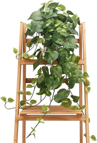 Cewor Pothos Pothos مزيفة مع وعاء بلاستيكي مصطنعة مصطنعة لغرفة نوم المكتب المنزلي ديكور داخلي في الهواء الطلق 1 حزمة in Kuwait
