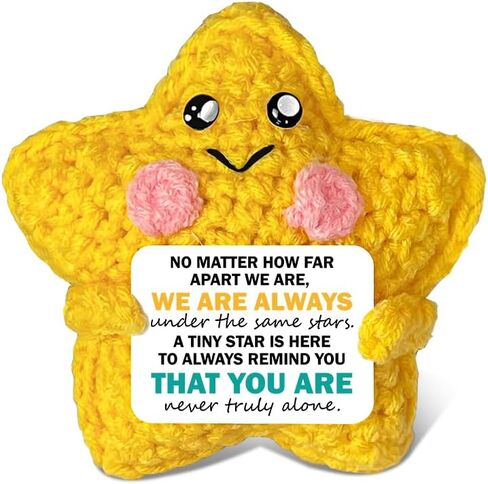 Thank You Gift Cute Crochet Star Positive Emotional Comfort Support, Going Away Farewell Leaving Appreciation Encouraging Gifts for Women Friends Coworkers Boss Teacher Nurse in Kuwait
