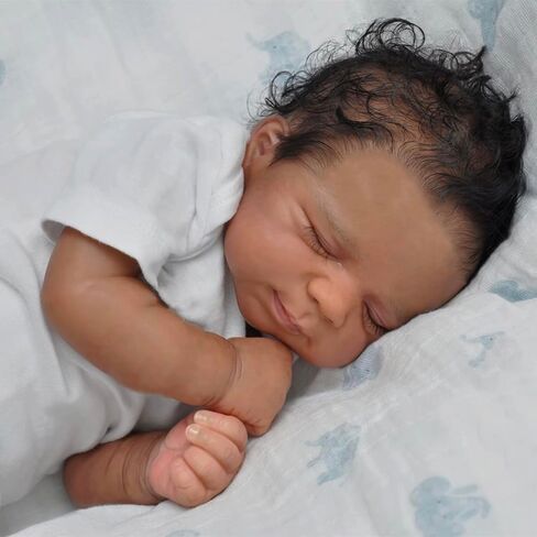 Zero Pam Black Reborn Baby Baby Dolls Silicone Full Body-18 في دمية الأطفال الواقعة ، والفتيات من أصل Black ReborN in Kuwait