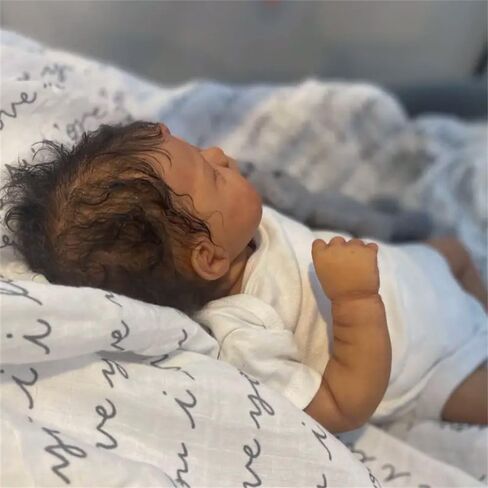 Zero Pam Black Reborn Baby Baby Dolls Silicone Full Body-18 في دمية الأطفال الواقعة ، والفتيات من أصل Black ReborN in Kuwait