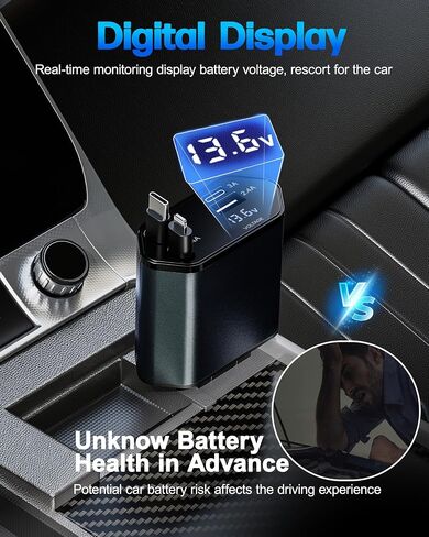 شاحن سيارة قابل للسحب مع ضوء النجوم والروائح العطرية ، 5 في 1 USB C محول شاحن السيارات الشاحن السريع شاحن سيارة شاحن للسيارة الأساسية لشاحن زيت زيت iPhone 16 15 14 13 12 11 و Android in Saudi Arabia