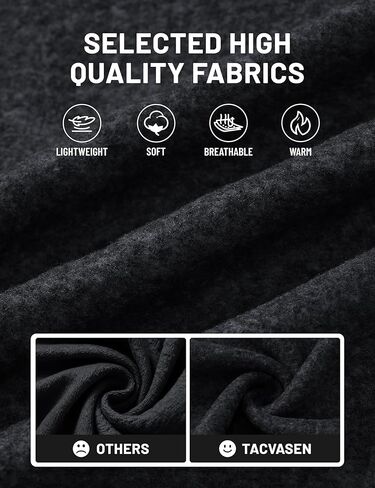 TACVASEN Men's Fleece Jackets Coats Lightweight Hiking Sweatshirts Full Zip Up Warm for Winter and Fall in Kuwait