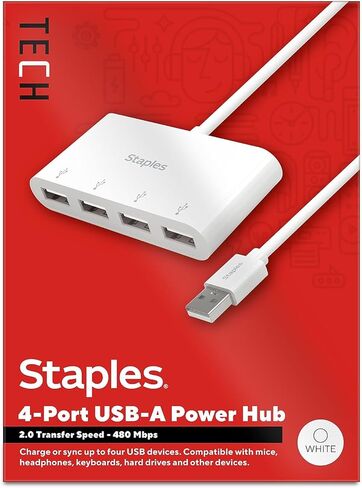 4-Port USB 2.0 Hub ، Black (ST62379) in Kuwait