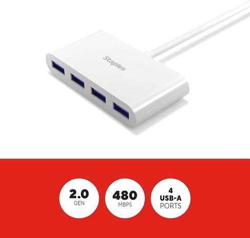 4-Port USB 2.0 Hub ، Black (ST62379) in Kuwait