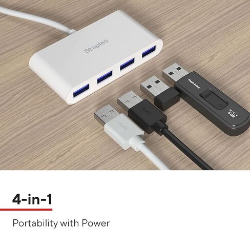 4-Port USB 2.0 Hub ، Black (ST62379) in Kuwait