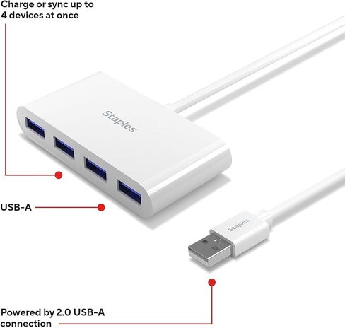 4-Port USB 2.0 Hub ، Black (ST62379) in Kuwait