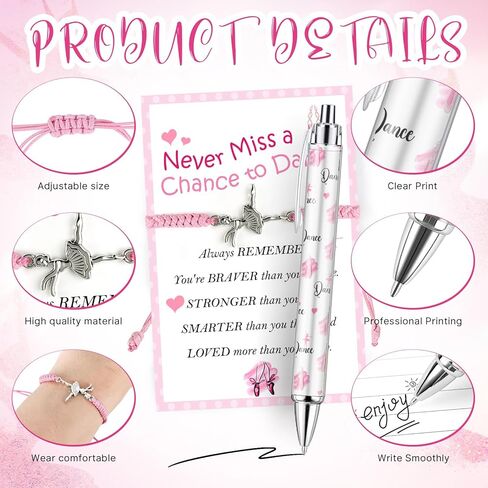 24 Sets Sunflower Gifts Bracelets Ballpoint Pens Bulk Sunflower Yellow Floral Theme Retractable Pens with Information Card Organza Bags for Women Men Office School Party Favors Supplies in Kuwait