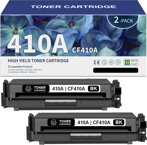 410A Toner Cartridge Replacement for HP 410A CF410A CF411A CF412A CF413A Works with Pro MFP M477fdn M477fdw M477fnw Pro M452dn M452dw M452nw Printer | CF410AQ Toner Cartridges (4-Pack) in Saudi Arabia