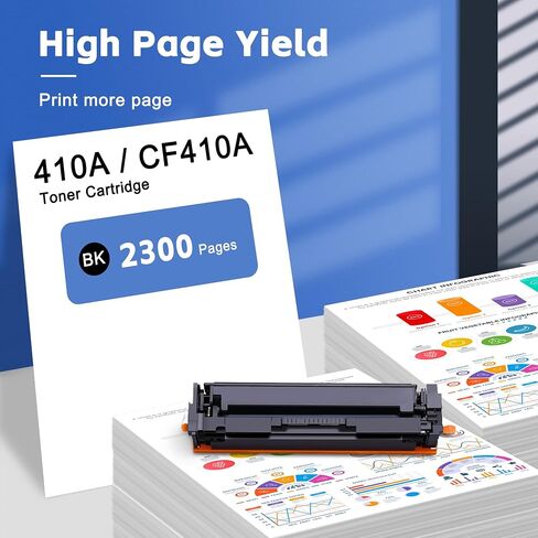 410A Toner Cartridge Replacement for HP 410A CF410A CF411A CF412A CF413A Works with Pro MFP M477fdn M477fdw M477fnw Pro M452dn M452dw M452nw Printer | CF410AQ Toner Cartridges (4-Pack) in Saudi Arabia