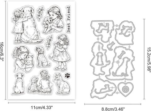 GLOBLELAND Rain Lady Clear Stamp and Cutting Dies Set for Card Making Women Umbrella Silicone Clear Stamp Metal Rain Boots Die Cuts for DIY Scrapbooking Photo Album Decorative in Saudi Arabia