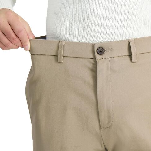 Haggar Men's Premium No Iron Khaki Straight Fit Flat Front Casual Pant in Saudi Arabia