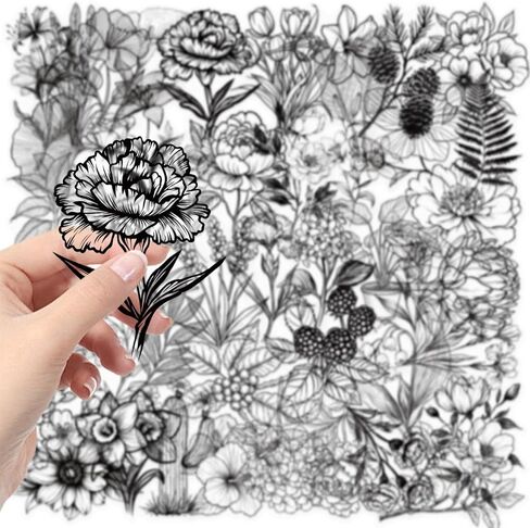 50pcs ملصقات صغيرة ديزي للبنات ، ملصقات فينيل الأزهار لزجاجات المياه مجلة كتب الكمبيوتر المحمول in Kuwait