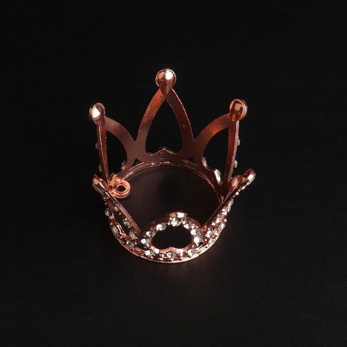 Silver Mini Crown Cake Topper - Prince & Princess Tiara Cupcake Toppers - Baby & Newborn Tiny Miniature Crowns - Little Rhinestone Silver For Crafts & Photo Prop Decorations in Saudi Arabia