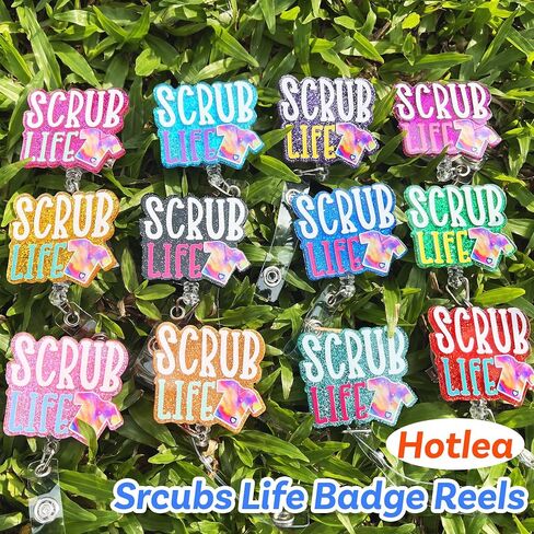 12 PCS Positive Potato Badge Reels Bulk Cute Quotes Nurse Badge Holders Retractable Id Clip Colorful Nursing Medical Asssitants RN LPN CNA Buddy Accessories for Work in Saudi Arabia