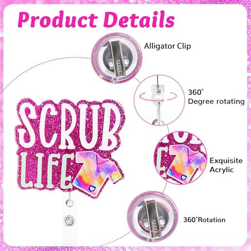 12 PCS Positive Potato Badge Reels Bulk Cute Quotes Nurse Badge Holders Retractable Id Clip Colorful Nursing Medical Asssitants RN LPN CNA Buddy Accessories for Work in Saudi Arabia
