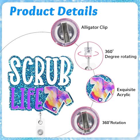 12 PCS Positive Potato Badge Reels Bulk Cute Quotes Nurse Badge Holders Retractable Id Clip Colorful Nursing Medical Asssitants RN LPN CNA Buddy Accessories for Work in Saudi Arabia