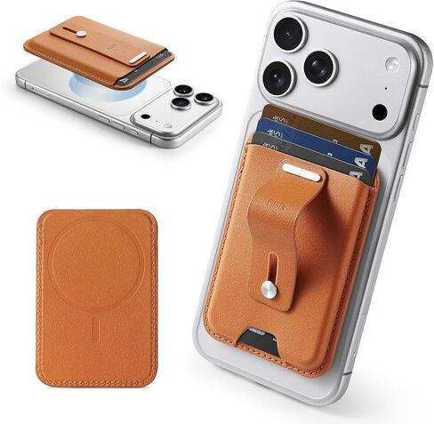 ESR for MagSafe Wallet, 5-Card Holder, Magnetic Wallet for iPhone, Phone Wallet with 3,200 g Magnetic Strength, Vegan Leather, Slim Wallet for iPhone 16/15/14/13/12 Series, Not for 13/12 Mini, Black in Saudi Arabia