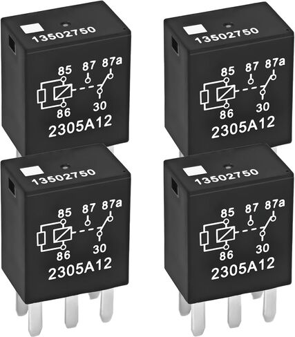Automotive Relay 13502750 (Pack of 4), Automotive Power Relay - 5 Pins Easy Plug-in Installation for Reliable Performance in Kuwait