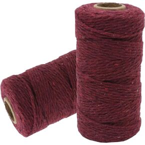 YZSFIRM 2mm Cotton Twine Rope,Dark Blue String Bakers Twine for DIY Crafts and Gift Wrapping(2 Roll 656 Feet)