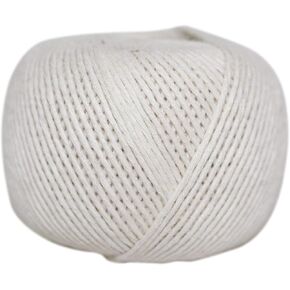 SGT KNOTS Cotton Pea Twine String Rope for Homemade Crafts, Cooking, Kitchen and Macrame | Strong Hold (420ft - 2Pack, White)