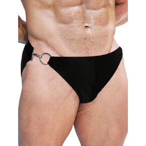 Floerns Men's Low Waist O Ring Swim Briefs Bikini Swimwear Swim Trunks