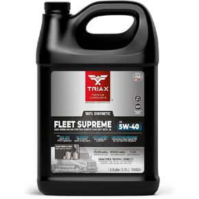 Triax Fleet Supreme 5W-40 ESP API CK-4 Full Synthetic Diesel Engine Oil, Friction Optimized and Boosted with Molybdenum and Nano-Boron, Superb Powerstroke Performance 5 Gallon Pail (Pack of 5)