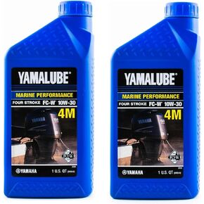Yamaha Yamalube 4M Outboard FC-W 10W-30 Four Stroke Engine Oil One Quart
