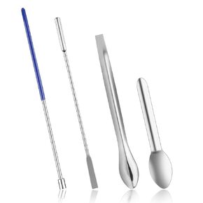 4pcs Cap Filling Machine Kit, Encapsulation Kit Includes U-Shaped Spatula Small Spoons Fine Particles Tamper Gelcap Filler for Medication and Supplements
