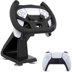PS5 Gaming Racing Wheel, Meagadream Steering Wheel with4 Table Suction Cup for Sony Playstation 5 Dualsense Controller (Controller Not Included)