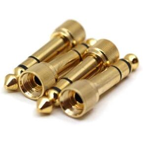 VinnysGear 3.5mm to 1/4 Screw On Stereo Adapters for Headphones (4pc Studio Pack)