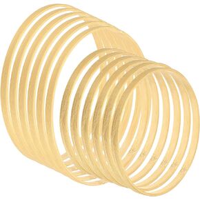 PATIKIL 6 Inch 8 Inch Wooden Bamboo Floral Hoop, 12Pcs in 1 Set Craft Rings for DIY Wedding Wreath Decor Dream Catcher