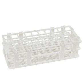 BIPEE Plastic Test Tube Rack for 20mm, 40 Wells, White,Detachable (40 Hole)