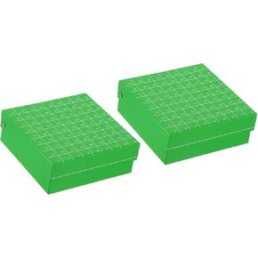 PATIKIL Cardboard Freezer Box, 2Pcs 81 Places Tube Rack Water Ice Resistant for 1.5/1.8/2.0ml Micro Centrifuge Tubes Tubes, White in Kuwait
