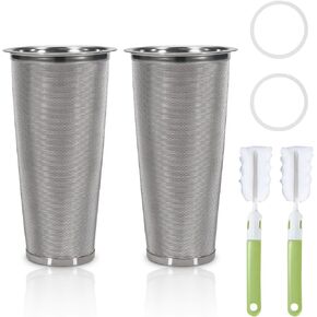 Sekonow 2pcs Cold Brew Filter - Cold Brew Coffee Filter for 64oz Wide Mouth Mason Jar Cold Brew Coffee Maker Pitcher, 304 Stainless Steel Mesh Cold Brew Strainer Infuser for Iced Coffee Tea Maker