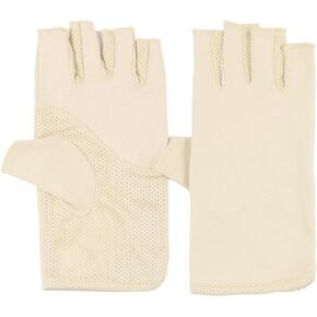 JURUAA Mens Summer Hiking Outdoor Sun Fingerless Gloves Cool Driving Anti UV Gloves