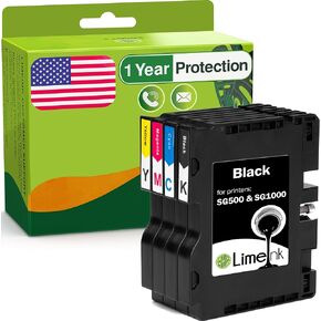 Limeink Compatible Ink Cartridges Replacement for Sawgrass SG500 Sublimation Printer for Sawgrass SG500 Sublimation Ink for Sawgrass SG1000 Sublimation Printer for Sawgrass SG1000 Sublimation Ink 4pk