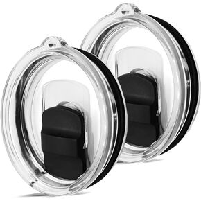 20oz Tumbler Lid, 2 Pack Tumbler Replacement Lids for YETI 20oz Tumbler, 10/24 oz Coffee Mug and 10oz Lowball, Top Replacement Magnetic Slider Lid, Spill Proof Cup Lids Covers with Slider Switch