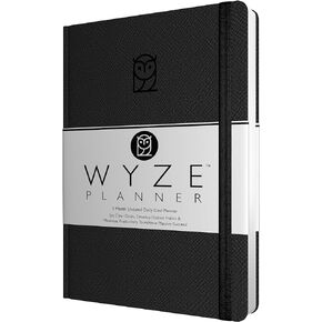 Premium Goal Planner for 3 Months. Increase Productivity and Achieve Personal and Business Goals. Undated A5 Daily, Weekly and Monthly Journal Organizer Planner with Calendar (Black)